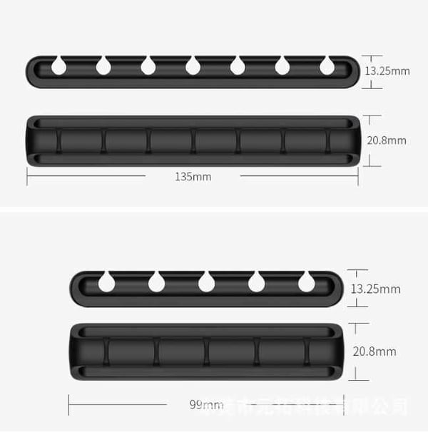5-Pack - Kabelhållare – Multi-Set för Smidig Sladdhantering!