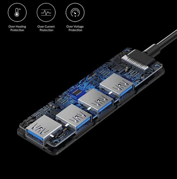 USB C Hub SuperSpeed - 4 porttia