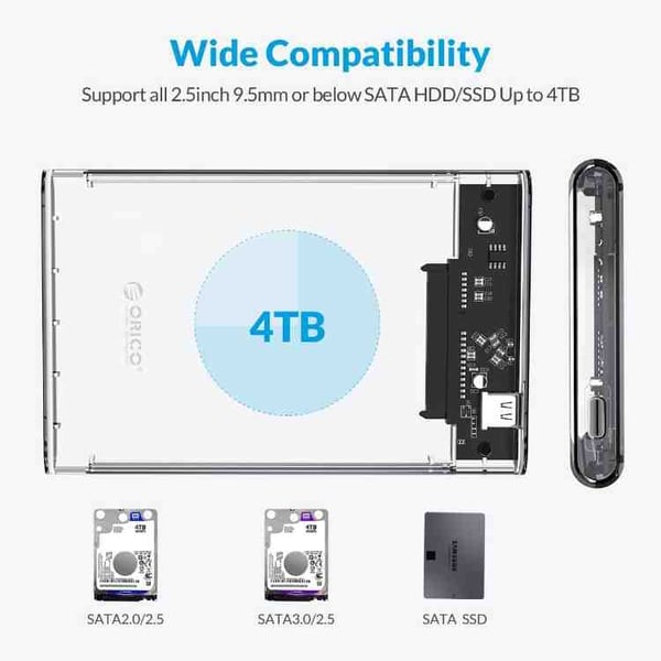 Ulkoinen kovalevykotelo - USB 3.1 / SATA III