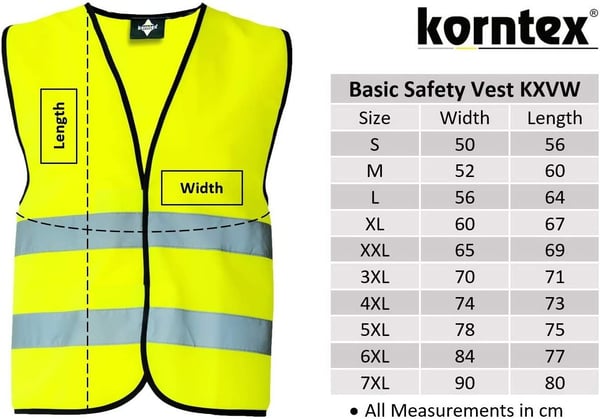 Turvaliivi Korntex Standard - keltainen