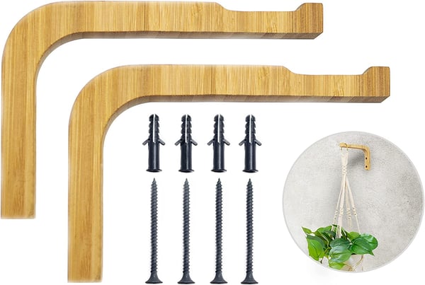 Väggkrokar - Bambu 2-pack