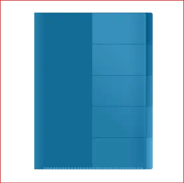 A4 Aktmapp - Flikar 5 st - 10-pack
