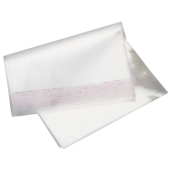 200 st - Självhäftande Produkt Påsar 17 x 24 cm - Genomskinlig