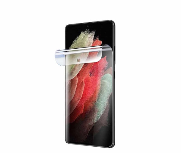 Samsung Galaxy S21 Ultra - läpinäkyvä kuori Double korttipaikka + Hydrogel elokuva