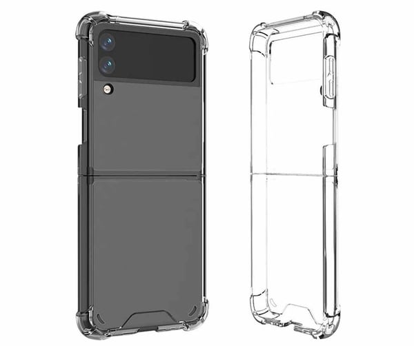 Samsung Galaxy Z Flip 4 - Transparent Skal + Mjuk Skyddsfilm En Del