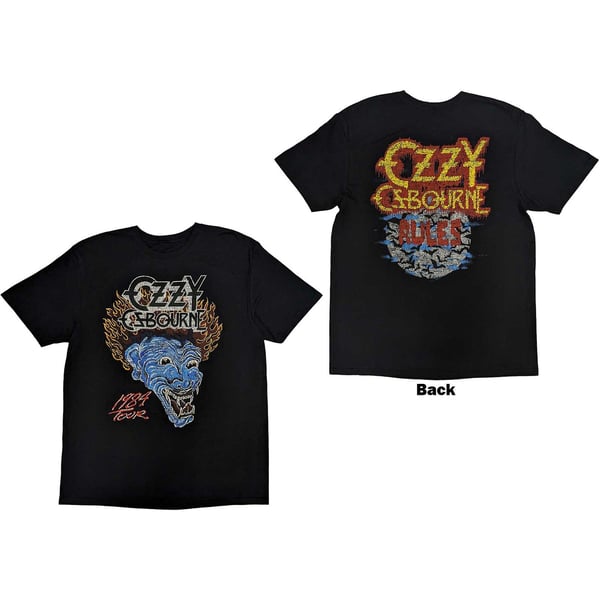 Ozzy Osbourne Unisex T-Shirt: Bark At The Moon Tour '84 (Back Print) (X-Large)