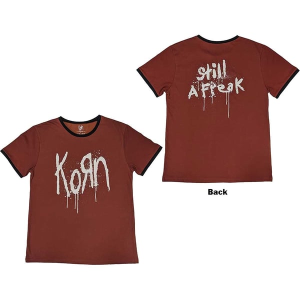 Korn Unisex Ringer T-Shirt: Logo (Back Print) (Large)