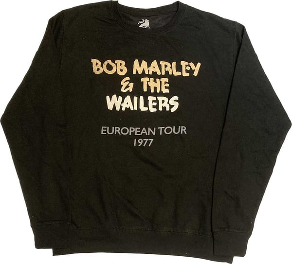 Bob Marley Unisex Sweatshirt: Wailers European Tour '77 (Small)