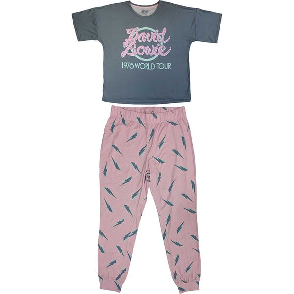 David Bowie Ladies Pyjamas: 1978 World Tour (Small)