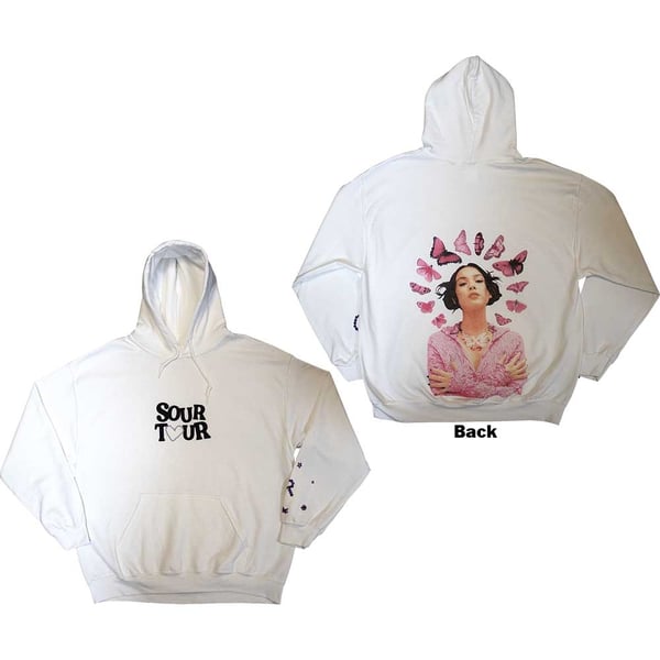 Olivia Rodrigo Unisex Pullover Hoodie: Butterfly Halo (Back Print) (Large)