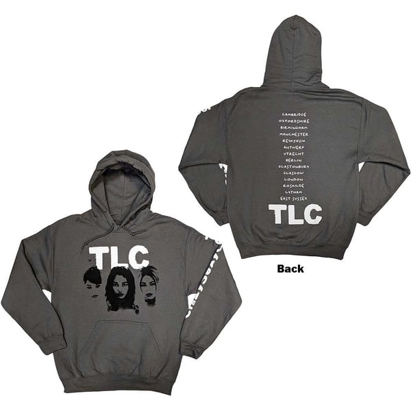 TLC Unisex Pullover Hoodie: CrazySexyCool Album European Tour 2022 (Back Print & Ex-Tour) (Small)