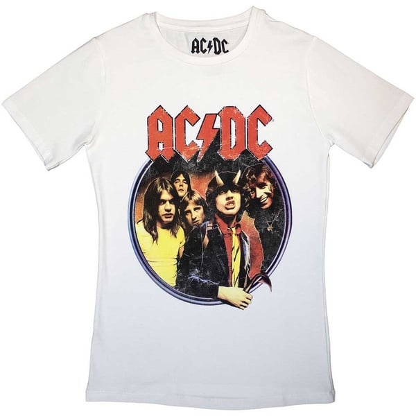 AC/DC Ladies T-Shirt: Highway To Hell Circle (Small)