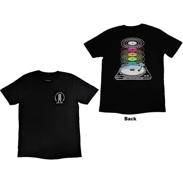 Calvin Harris Unisex T-Shirt: Record Back (Back Print & Ex-Tour) (Medium)