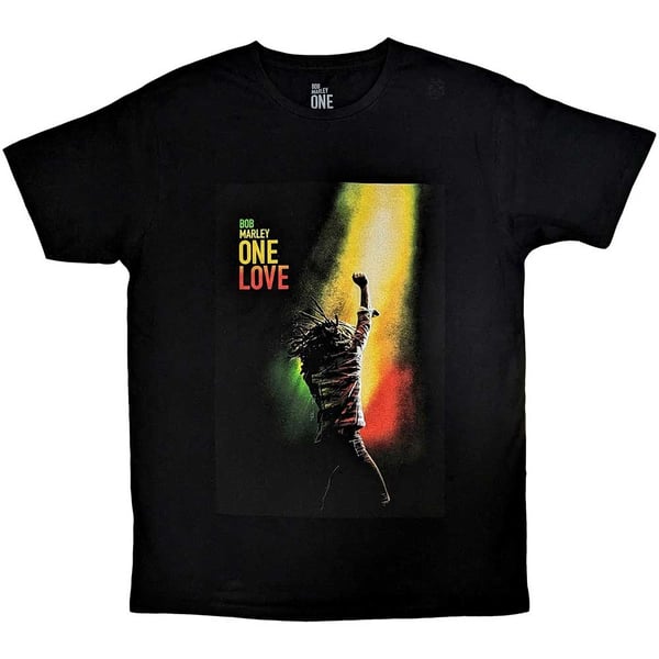 Bob Marley Unisex T-Shirt: One Love Movie Poster (Small)
