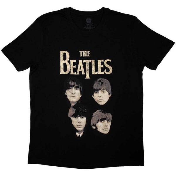 The Beatles Unisex T-Shirt: 4 Heads (Medium)