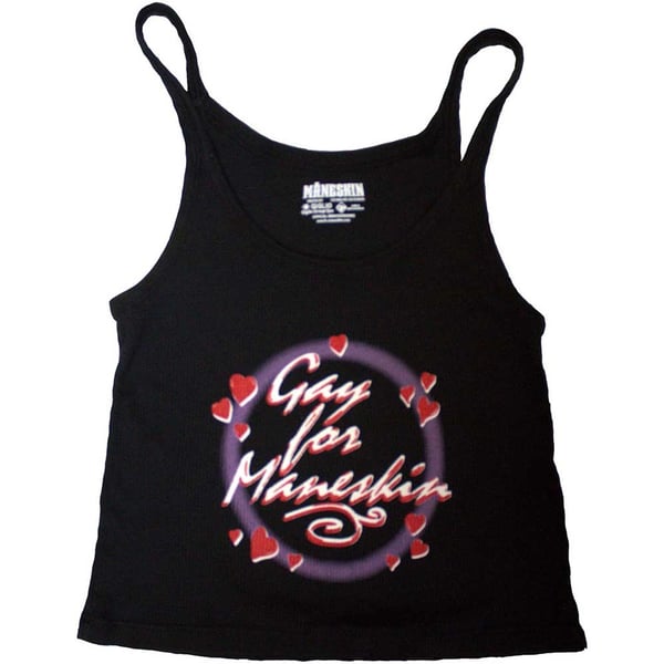 Maneskin Unisex Tank T-Shirt: Gay For Maneskin (Ex-Tour) (X-Large)