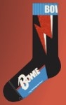 David Bowie Red Flash Crew Socks (storlek 39-46)