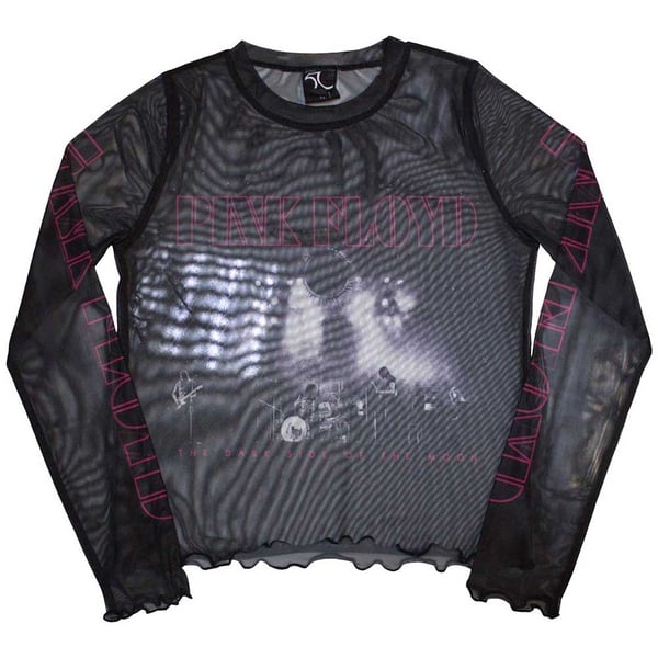 Pink Floyd Ladies Long Sleeve T-Shirt: Live Band (Mesh) (Medium)