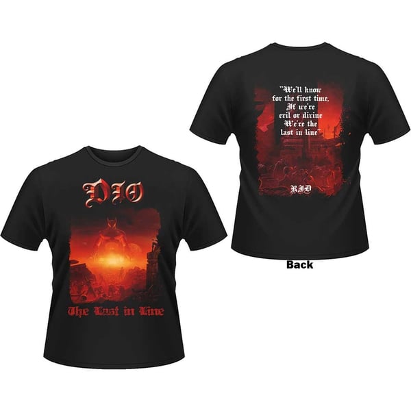 Dio Unisex T-Shirt: Last In Line (Back Print) (Small)