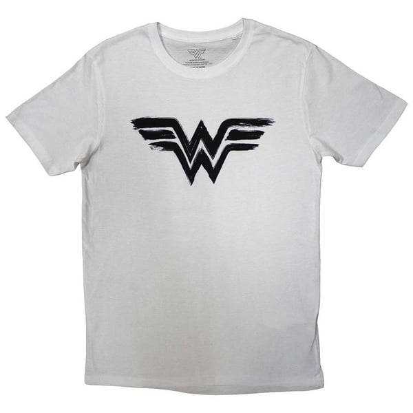 DC Comics Unisex T-Shirt: Wonder Woman - Black Paint Logo (Small)