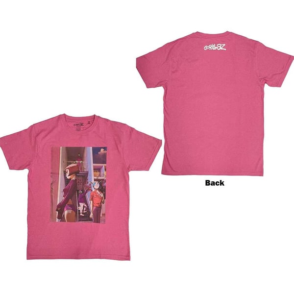 Gorillaz Unisex T-Shirt: The Static Channel (Back Print) (X-Large)