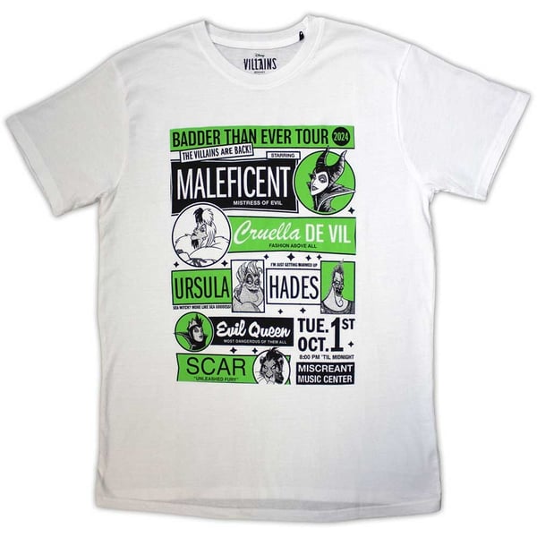 Disney Unisex T-Shirt: Badder Than Ever Tour (Small)