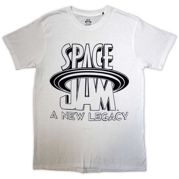 Space Jam Unisex T-Shirt: Space Jam 2 B&W Logo (Medium)