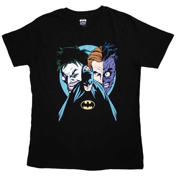 DC Comics Unisex T-Shirt: Batman Creeping Villains (Medium)