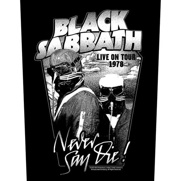 BLACK SABBATH BACK PATCH - NEVER SAY DIE