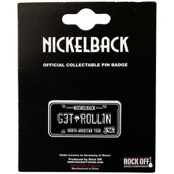 Nickelback Pin Badge: License Plate Nickelback Pin Badge: License Plate