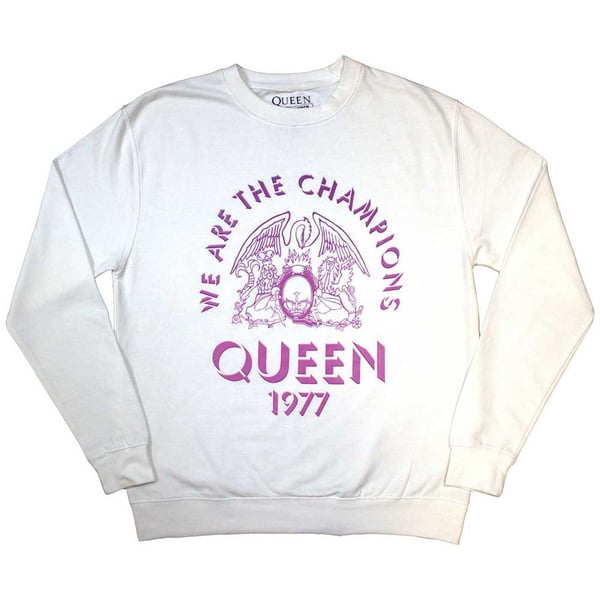 Queen Unisex Sweatshirt: Champions 1977 (Small)