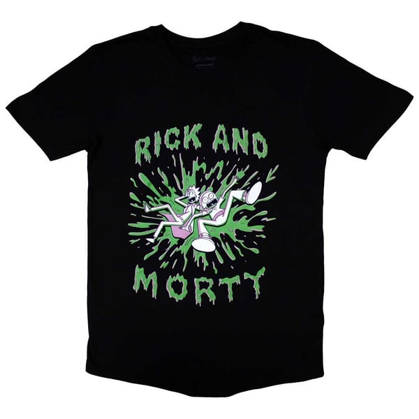 Cartoon Network Unisex T-Shirt: Rick & Morty - Green Splat (XX-Large)