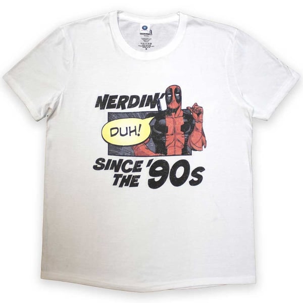 Marvel Comics Unisex T-Shirt: Deadpool Nerdin' Since The '90s (X-Large)