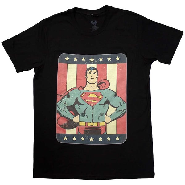 DC Comics Unisex T-Shirt: Superman Stripes (Small)