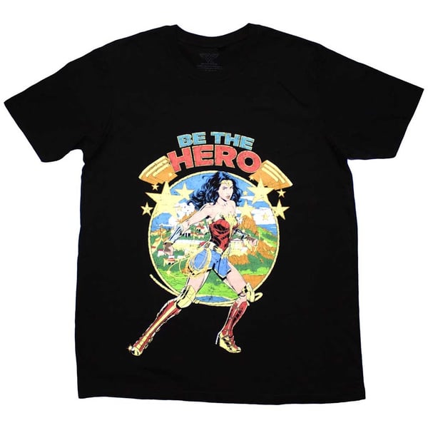 DC Comics Unisex T-Shirt: Wonder Woman Be The Hero (Medium)