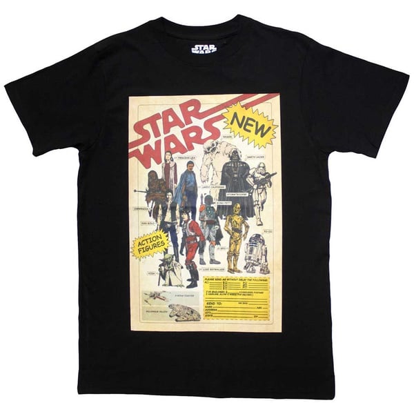 Star Wars Unisex T-Shirt: Action Figures (Small)