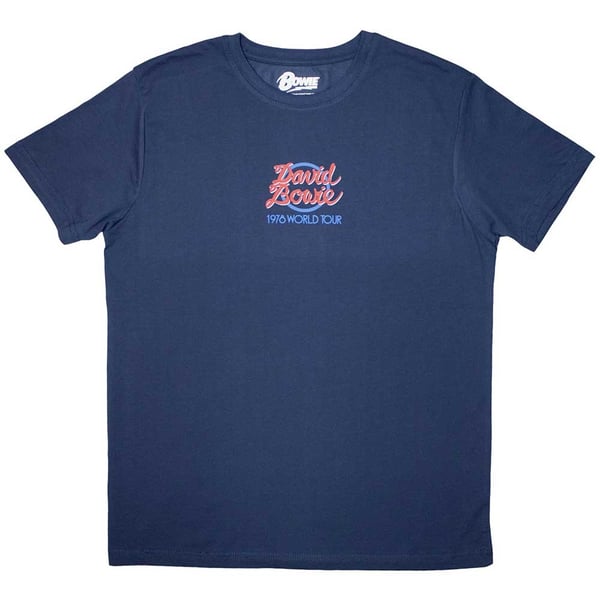 David Bowie Unisex T-Shirt: Mini 1978 World Tour Logo (X-Large)