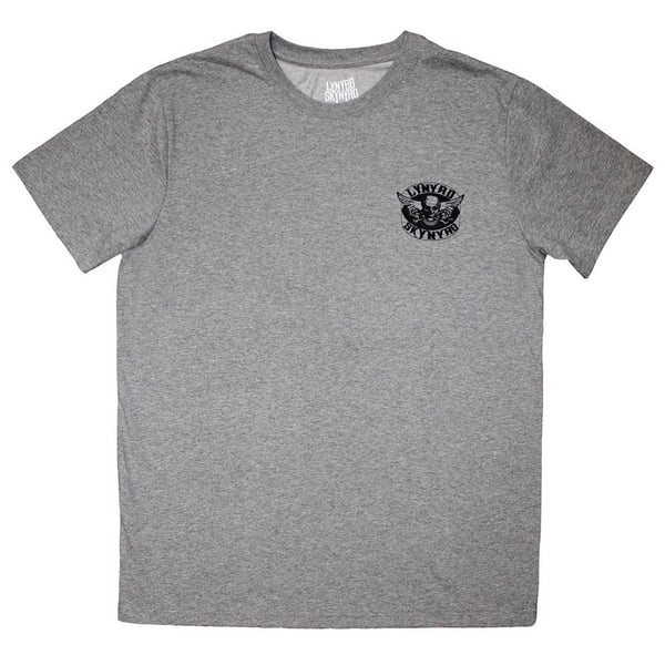 Lynyrd Skynyrd Unisex T-Shirt: Mini Biker Patch Logo Mono (X-Large)