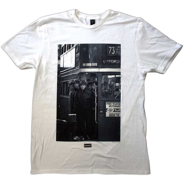 Oasis Unisex T-Shirt: London Bus Photo (Small)