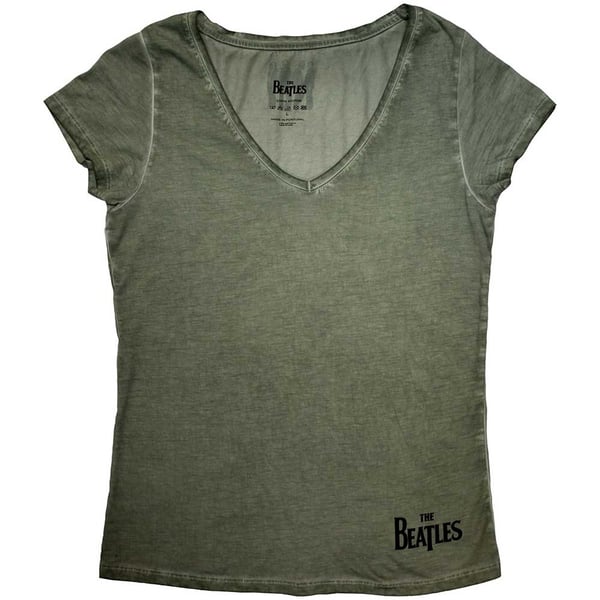 The Beatles Ladies T-Shirt: Corner Logo (Large)