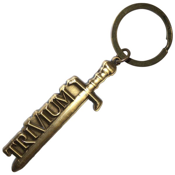 Trivium Keychain: Gold Sword