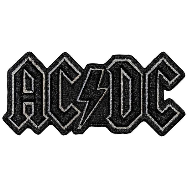 AC/DC Standard Woven Patch: Black Logo