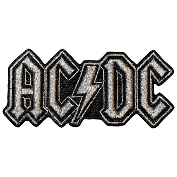 AC/DC Standard Woven Patch: Silver Logo