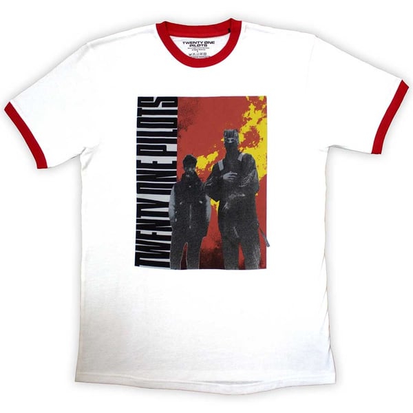 Twenty One Pilots Unisex Ringer T-Shirt: Side Stand Ringer (Medium)