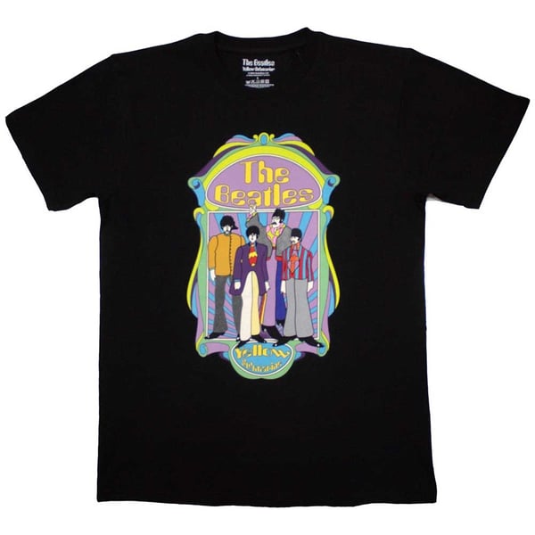 The Beatles Unisex T-Shirt: Yellow Submarine Sub Band Frame v2 (XX-Large)