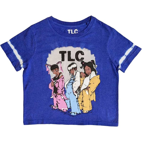 TLC Ladies Crop Top: Cartoon (Wash Collection) (X-Large)