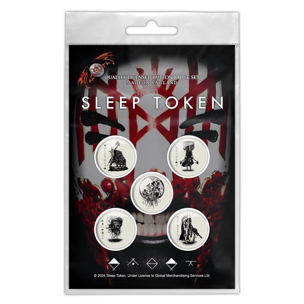 Sleep Token Button Badge Pack: Vessel Mask Sleep Token Button Badge Pack: Vessel Mask