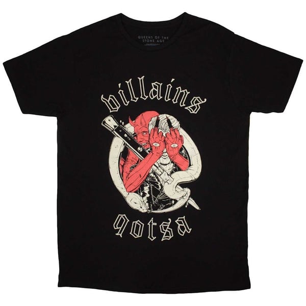 Queens Of The Stone Age Unisex T-Shirt: Villains (Small)