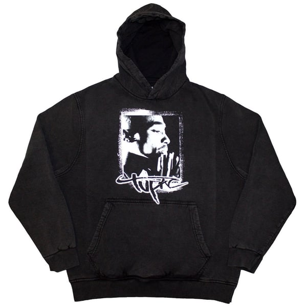 Tupac Unisex Pullover Hoodie: Spray Photo (Wash Collection) (Large)