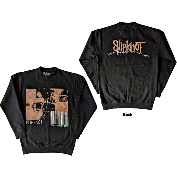 Slipknot Unisex Sweatshirt: The End, So Far Faces & Barcode (Back Print) (Medium)
